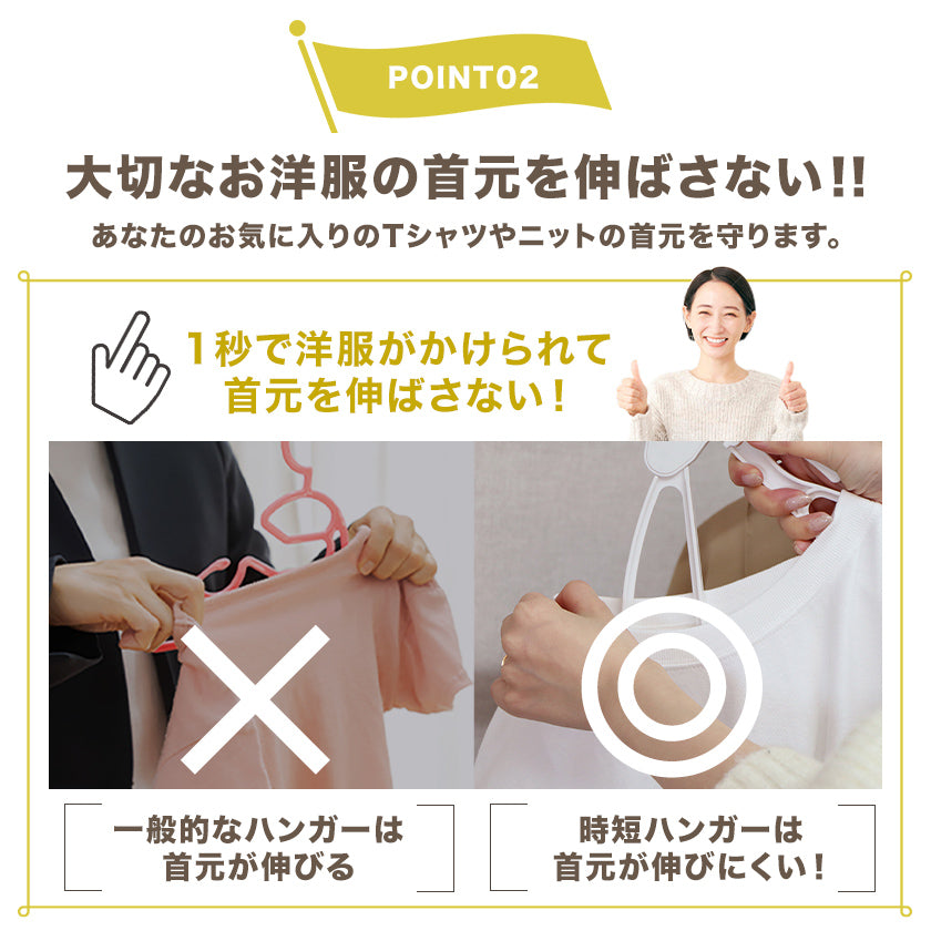 【1秒着脱&洋服ケア】MODE HANGER 時短ハンガー 男性・女性・子ども兼用